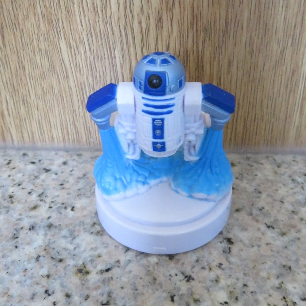 STAR Wars R2D2 Stamp Hasbro Hard Plastic 3" H, 2" Dia. (K156)